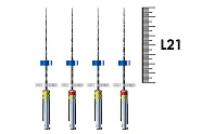 iRaCe Plus 21мм №20-25 (4 шт), FKG - машинные файлы, ассорти R1a-R1b, стерильный блистер