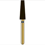 G848 конический с плоским торцом, длина 10 мм, ISO 031, хвостовик FG ISO 314, зернистость 150, черное кольцо (5 шт.), Diatech - бор алмазный