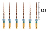 ProTaper Gold 21мм F3 (6 шт), Dentsply Sirona - машинные файлы, формирующие, с прогрессирующей конусностью, стерильные, голубые