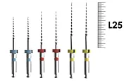E-Flex RT-010, 25мм, Ассорти (6 шт), Eighteeth - машинные файлы (20.07 / 25.08 / 30.09 по 2 шт)