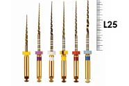 Gold-Taper 25мм ассорти (SX, S1, S2, F1, F2, F3), Геософт - машинный инструмент для обработки корневых каналов