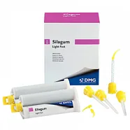 Silagum Light Fast (2х50ml) в индивид.упаковке, 12 смешивающих насадок, 12 интр.насадок.