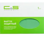 Фартук нейлоновый Зеленый с зажимами Clean+Safe, Medium 70х100см