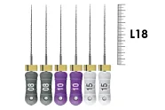C+File 18мм Assortment №08-15 (6 шт), Dentsply Sirona - ручные файлы, в стерильном блистере