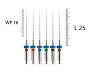 Mtwo 25мм, Набор (6 шт), VDW - тейпер, NiTi, WP 21/16 (25/06, 30/05, 35/04, 40/04, 25/07)
