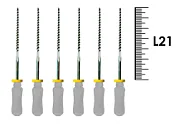 Flexofile Senseus 21мм №08 (6 шт), Dentsply Sirona - ручные файлы, каналорасширители, укороченный шаг, стерильный блистер