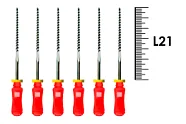 Flexofile Senseus 21мм №55 (6 шт), Dentsply Sirona - ручные файлы, каналорасширители, укороченный шаг, стерильный блистер