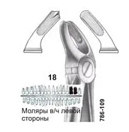 Щипцы №18, Surgicon - для удаления моляров верхней челюсти левые