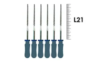 H-File ReadySteel 21мм №08 (6 шт), Dentsply Sirona - ручные файлы, каналорасширители, стерильный блистер