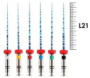 UltraFiles Blue (Heat Activation) 21мм .04 №15-40 ассорти (6 шт), Еврофайл - машинные файлы, никель-титан