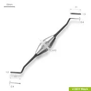 1351F Black Удлиненная малая двухсторонняя гладилка - пакер