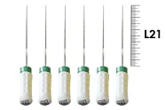 H-File Senseus 21мм №45 (6 шт), Dentsply Sirona - ручные файлы, каналорасширители, супергибкие, силиконовая ручка, стерильный блистер
