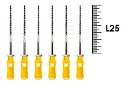 K-Flexofile ReadySteel 25мм №20 (6 шт), Dentsply Sirona - ручные файлы, каналорасширители, укороченный шаг, стерильный блистер