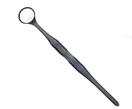 Hahnenkratt RELAX FS Rhodium - родиевое зеркало с ручкой, №4, диаметр 22 мм, антрацит, 1 шт (Германия)