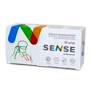 Маски на резинках Розовые SENSE PROFESSIONAL 3-х сл (50шт)