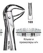 Щипцы №169, Surgicon - для удаления клыков и премоляров нижней челюсти