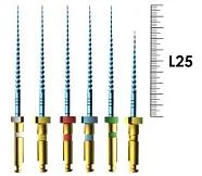 E-Flex Blue 25мм, Ассорти (6 шт), Eighteeth - машинные файлы, 10 Packs 081, 17/08, 15-35/04