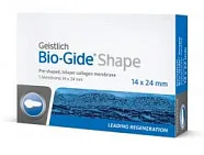 Bio-Gide Shape 14х24 мм резорбируемая двухслойная барьерная мембрана особой формы