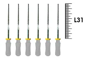 Flexofile Senseus 31мм №08 (6 шт), Dentsply Sirona - ручные файлы, каналорасширители, укороченный шаг, стерильный блистер