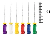 K-Flexofile Golden Medium ReadySteel 21мм №12-37 (6 шт), Dentsply Sirona - ручные файлы, каналорасширители, укороченный шаг, промежуточные размеры, стерильный блистер