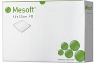 4-слойные салфетки Mesoft, стерильные 40 г. 7,5х7,5 см 150шт