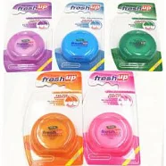 Флосс FreshUP - зубная нить 50м (круглая, тонкая, невощеная, мятная, белая) (цвет уп. ассорти.)