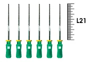 Flexofile Senseus 21мм №35 (6 шт), Dentsply Sirona - ручные файлы, каналорасширители, укороченный шаг, стерильный блистер