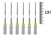 Flexofile Senseus 31мм №08 (6 шт), Dentsply Sirona - ручные файлы, каналорасширители, укороченный шаг, стерильный блистер