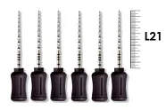 ProTaper Universal Hand use 21мм F4 (6 шт), Dentsply Sirona - ручные файлы, с прогрессирующей конусностью, черные