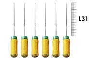 H-File Senseus 31мм №50 (6 шт), Dentsply Sirona - ручные файлы, каналорасширители, супергибкие, силиконовая ручка, стерильный блистер