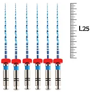 UltraFiles Blue (Heat Activation) 25мм .06 №30 (6 шт), Еврофайл - машинные файлы, никель-титан