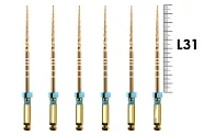 ProTaper Gold 31мм F3 (6 шт), Dentsply Sirona - машинные файлы, стерильные, голубые