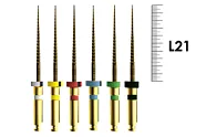 E-Flex Gold 21мм, .04, Ассорти N15-40 (6 шт), Eighteeth - машинные файлы