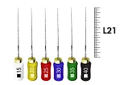 K-File Nitiflex 21мм №15/40 (6 шт), Dentsply Sirona - ручные файлы, каналорасширитель супергибкий из NiTi сплава, ассорти