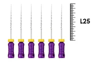 K-Flexofile Golden Medium ReadySteel 25мм №12 (6 шт), Dentsply Sirona - ручные файлы, каналорасширители, укороченный шаг, промежуточные размеры, стерильный блистер