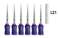 ProTaper Universal Hand use 21мм S1 (6 шт), Dentsply Sirona - ручные файлы, с прогрессирующей конусностью, фиолетовые