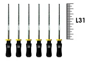 Flexofile Senseus 31мм №40 (6 шт), Dentsply Sirona - ручные файлы, каналорасширители, укороченный шаг, стерильный блистер
