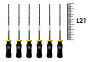 Flexofile Senseus 21мм №80 (6 шт), Dentsply Sirona - ручные файлы, каналорасширители, укороченный шаг, стерильный блистер