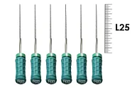 H-File Senseus 25мм №35 (6 шт), Dentsply Sirona - ручные файлы, каналорасширители, супергибкие, силиконовая ручка, стерильный блистер