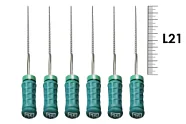 H-File Senseus 21мм №35 (6 шт), Dentsply Sirona - ручные файлы, каналорасширители, супергибкие, силиконовая ручка, стерильный блистер