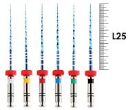 UltraFiles Blue (Heat Activation) 25мм .02 №15-40 ассорти (6 шт), Еврофайл - машинные файлы, никель-титан