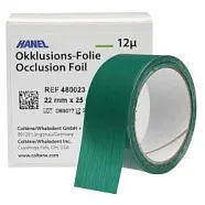 Hanel Occlusion Foil - окклюзионная фольга, 12 мкм, зеленая, катушка 22 мм х 25 м