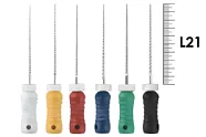 K-File ReadySteel 21мм №90-140 (6 шт), Dentsply Sirona - ручные файлы, каналорасширители, в стерильном блистере, ассорти