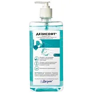 Дезисофт дезинфицирующее жидкое мыло 1 л (дозатор)