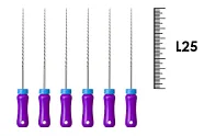 K-Reamer 25мм №10 (6 шт), Dentsply Sirona - ручные файлы, каналорасширители, нержавеющая сталь