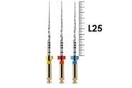 ProTaper Next Assortment 25мм X1-X3 (3 шт), Dentsply Sirona - машинные файлы, NiTi, с переменной конусностью, стерильные, красные/синие/желтые