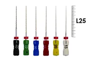 H-Files MICRO-MEGA 25мм №45-80 (6 шт) - ручные файлы, ассорти