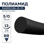 Полиамид 5/0, нить 75 см, игла 13 мм, обр.реж. 3/8 (25 шт) - нерассасывающийся шовный материал, мононить, PA5RR1338-25-75