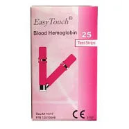 Тест-полоски на гемоглобин EasyTouch (ИзиТач), 25шт/уп