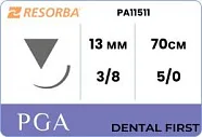ПГА Ресорба 5/0 (DSM 13), нить 70 см (1 шт) - рассасывающийся шовный материал, фиолетовый, PA11511